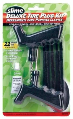 Slime Deluxe Tire Plug Kit with T Handle - 2040-A - Patches & Plugs