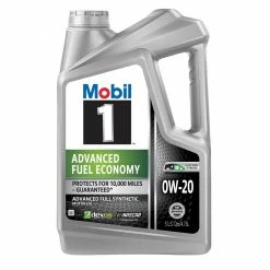 Mobil 1 Advanced Fuel Economy Motor Oil 0W-20, 5 Quart - 124185 - Greases & Lubricants