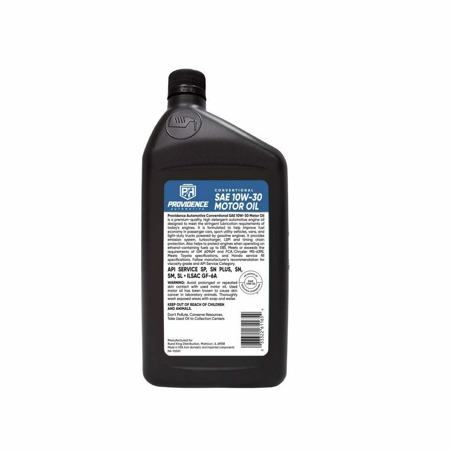 Providence Automotive Oil 10W30, 1 Quart - PA-10301 - Motor Oil - Image 2