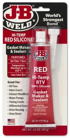 J.B. Weld J-B Weld Red High Temperature RTV Silicone Gasket Maker and Sealant, 3 oz. - 31314 - Adhesives