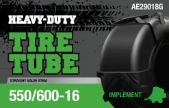 Heavy Duty Implement Tire Tube 550/600-16 - Automotive Tires