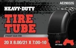 Heavy Duty ATV Off-Road Tire Tube 20x8.00/21 x 7.00x10 AE29032G - Automotive Tires