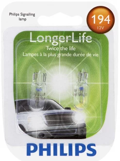 Phillips 194 LongerLife Mini Bulb 194LLB2 - Automotive Lighting