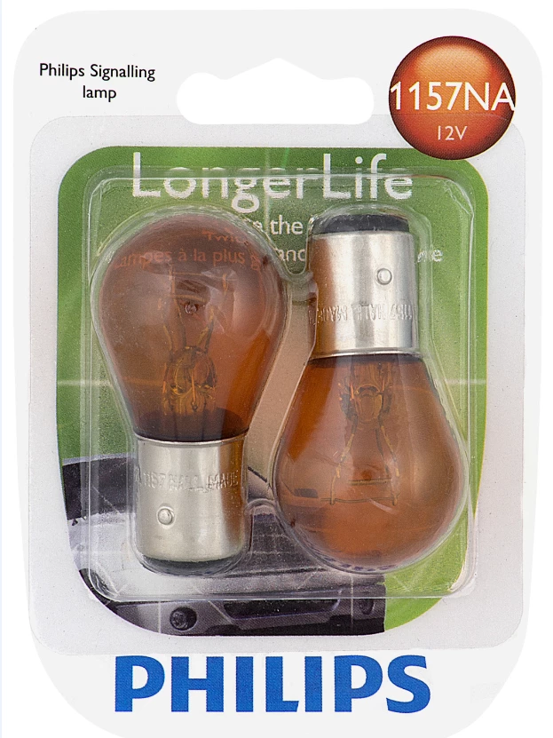 Phillips LongerLife Mini Bulb - 1157NALLB2 - Automotive Lighting