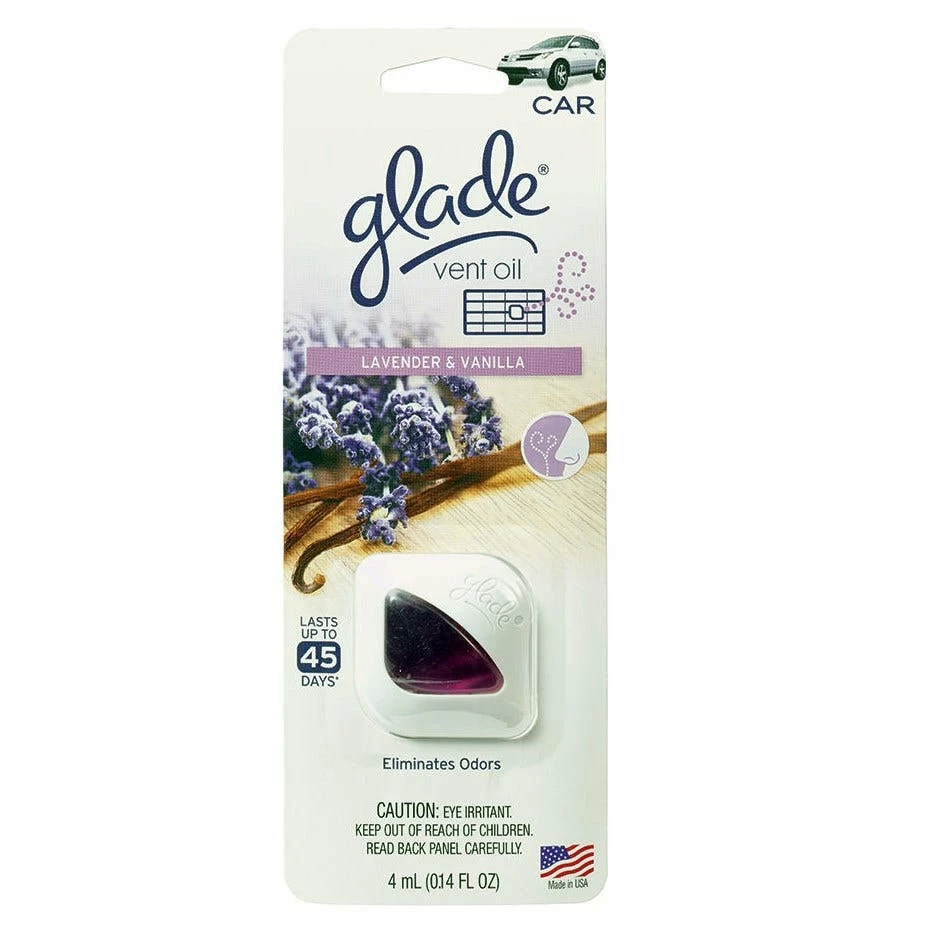Glade Auto Vent Oil Air Freshener Lavender/Vanilla - AUTO805026