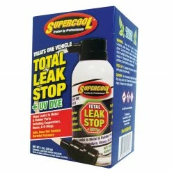 TSI Supercool Total Leak Stop with U/V Dye 1 oz in HFC Free Domed Can with Applicator in Retail Box - Treats 1 Vehicle - 39241B - Automotive Chemicals & Compounds