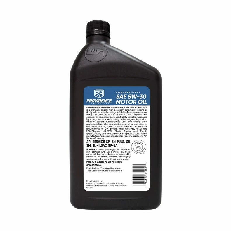Providence Automotive Oil 5W30, 1 Quart - PA-5301 - Motor Oil - Image 2