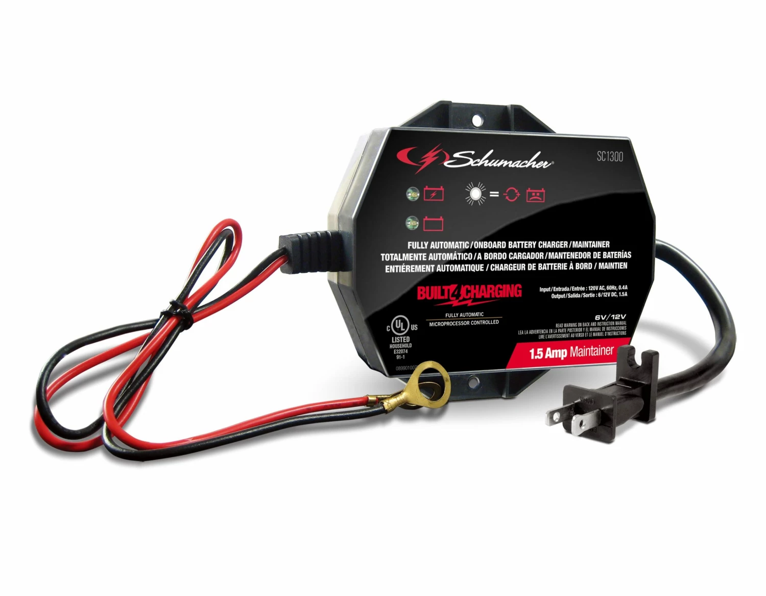 Schumacher 1.5A 6 Volt - 12 Volt Fully Automatic Battery Maintainer - SC1300 - Chargers - Image 2