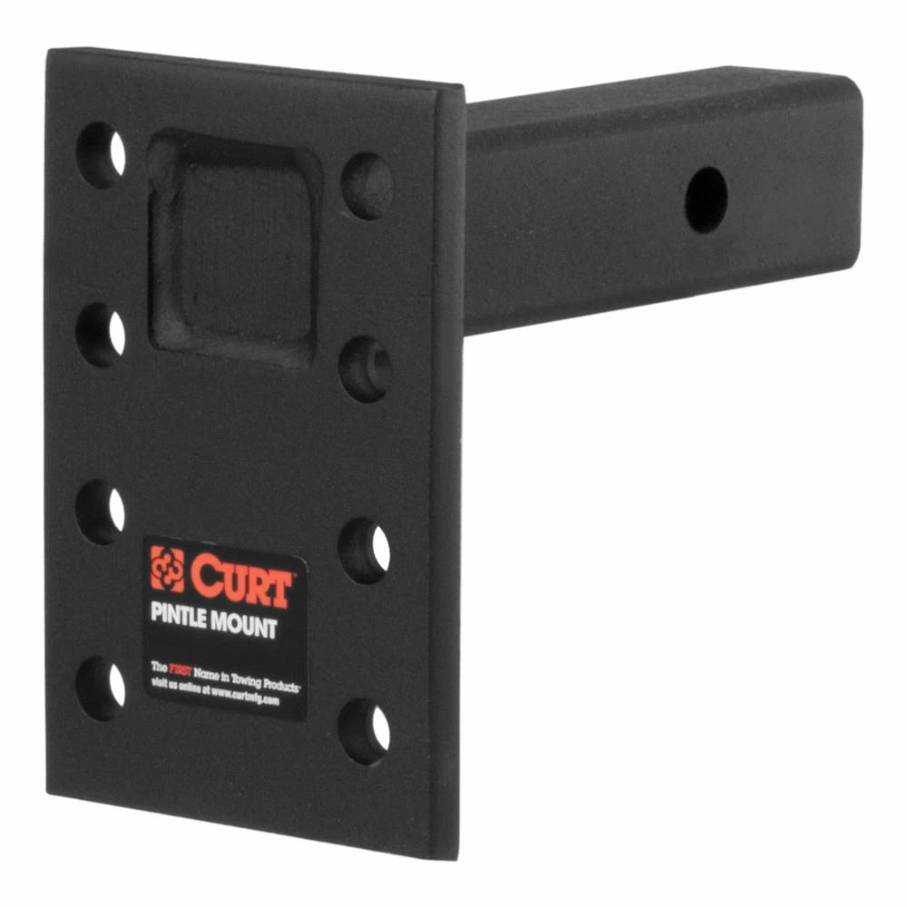 CURT Adjustable Pintle Mount - 2 Inch Shank - 10 - 000 lbs. - 7 Inch High - 6 Inch Long 48323 - Hitches