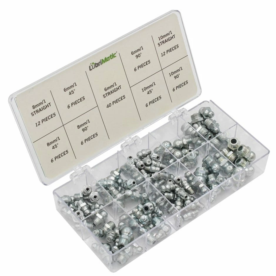 Lubrimatic Metric Grease Fitting Assortment 11-956 - Tools & Accessories