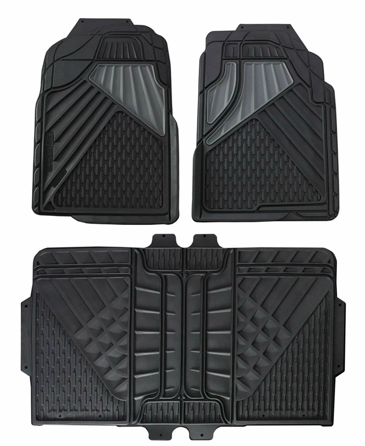 Go Gear Full Size Heavy Duty Black Floor Mats 4 Piece Set 4 Pack 79000 - Image 2