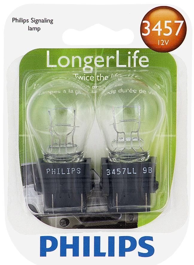 Phillips 3457 LongerLife Mini Bulb 3457LLB2 - Automotive Lighting