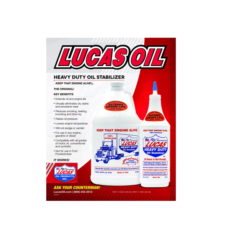 Lucas Heavy Duty Oil Stabilizer, 1 Quart - 10001 - Motor Oil - Image 2