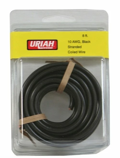 Uriah Products Uriah Wire 10 Awg Stranded Black Insul (8') -UA501070 - Maintenance & Parts