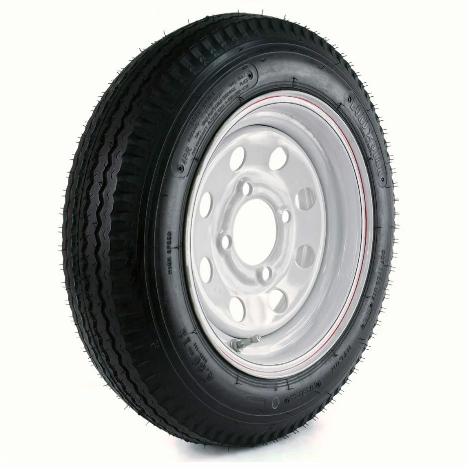 Martin Wheel Kenda Loadstar Trailer Tire and 4-Hole Mod Wheel - 4.80-12 LRB - RVs & Campers