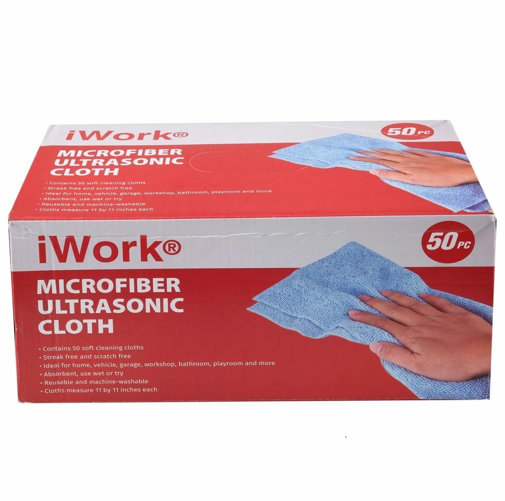 iWork Microfiber Ultrasonic Cloth, 50 Pieces - RKF-89-998-0204-49633 - Vehicle Cleaners