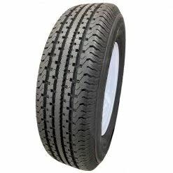 Hi-Run Trailer Tire and Wheel Assembly ST205/75R14 8PR, 5 Hole White Spoke Wheel - ASR1203 - Trailer Tires