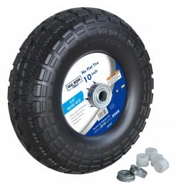 Various Brands No Flat Tire with Universal Bearing Kit -10 Inch - 66002 - Tires & Wheels