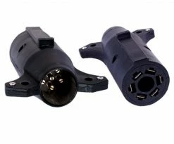 Uriah Products Uriah 7-Rv Vehicle Connector To 6-Way Round Adapter W/ Center Pin Brake -UE726001 - Maintenance & Parts