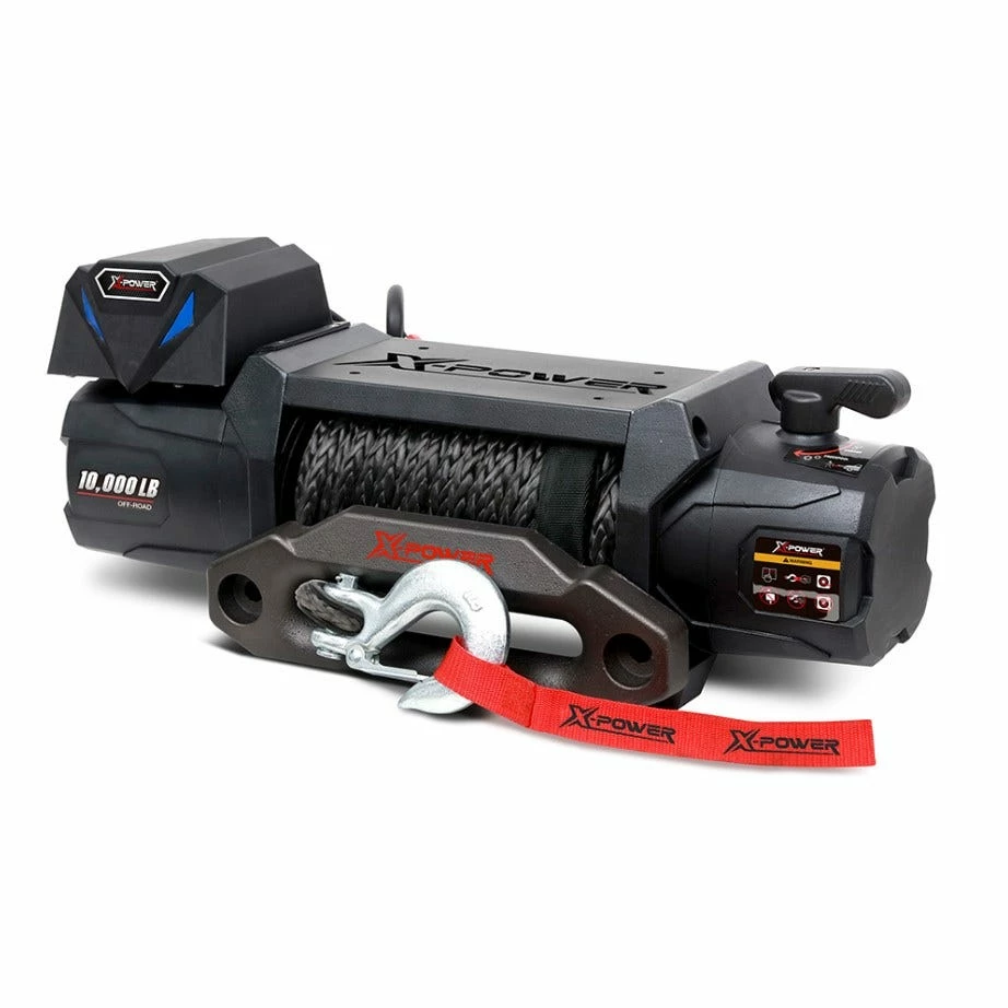 X-Power 10,000 lb. 12V DC Winch with Synthetic Rope - 10801052 - Winches