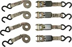 Various Brands 1 inch x 10 ft 2 Pack Camo Ratchet Straps RT2PC110C - Tow Hooks