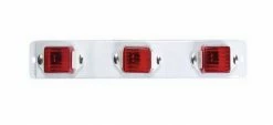 Optronics Red Surface Mount Steel White Base Identification Light Bar - Accessories & Gear