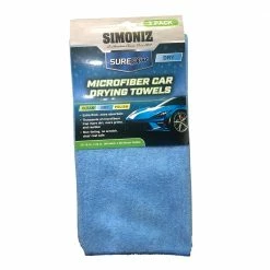 Simoniz Sure Shine 3pk Microfiber Car Drying Towels - 293400225 - Vehicle Cleaners
