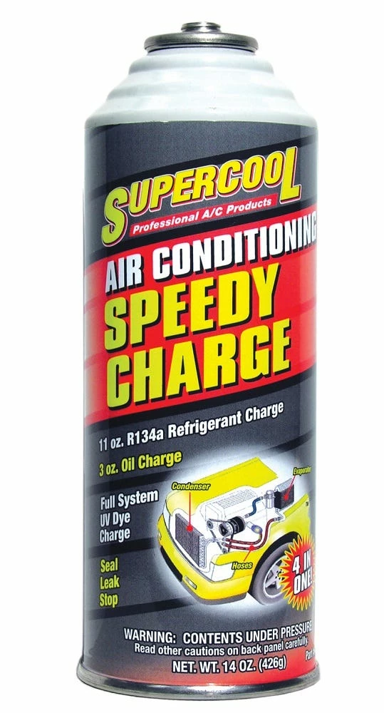 TSI Supercool Speedy Charge with Leak Stop and U/V Dye 14 oz Aerosol - 9473 - Automotive Chemicals & Compounds