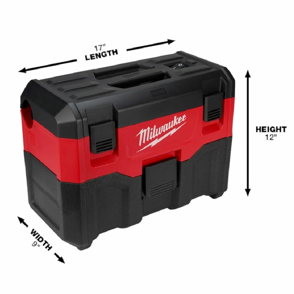 Milwaukee M18 18Volt Lithium Ion Cordless 2-Gallon Wet/Dry Vacuum Bare Tool Only - 0880-20 - Shop Vacuums - Image 9
