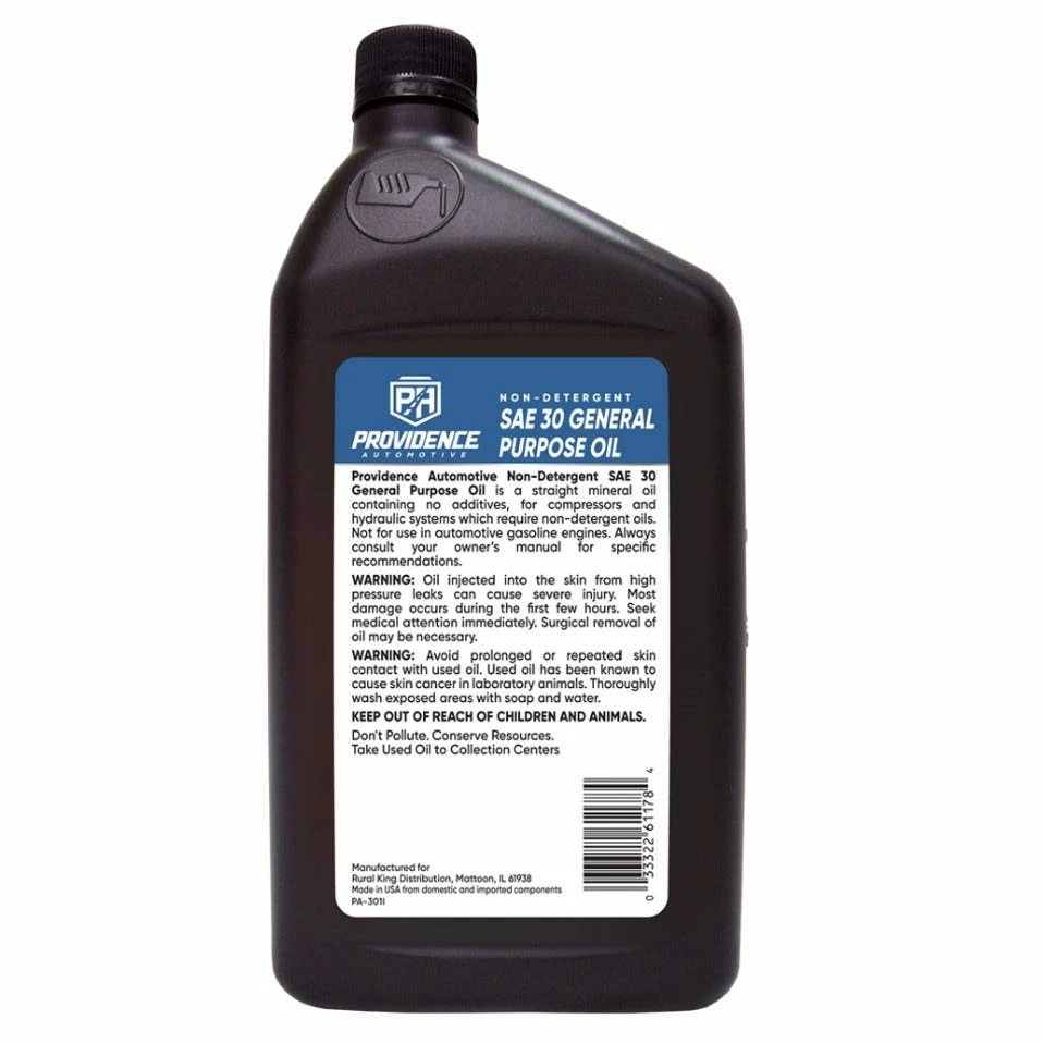 Providence Automotive Non-Detergent 30WT General Purpose Oil, 5 Gallon - PA-305I - Motor Oil - Image 2