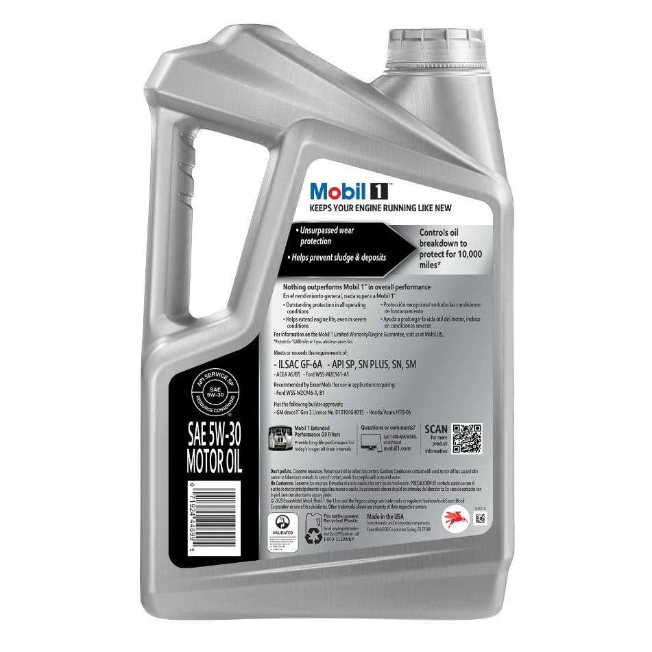 Mobil 1 Advanced Full Synthetic Motor Oil 5W-30, 5 Quart - 124317 - Image 2