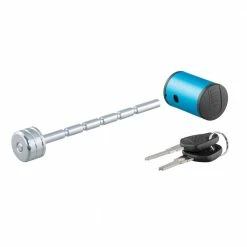 CURT Coupler Lock - 1/4 Inch Pin - 1 Inch to 3 Inch Latch Span - Right - Angle - Chrome 23503 - Tow Locks