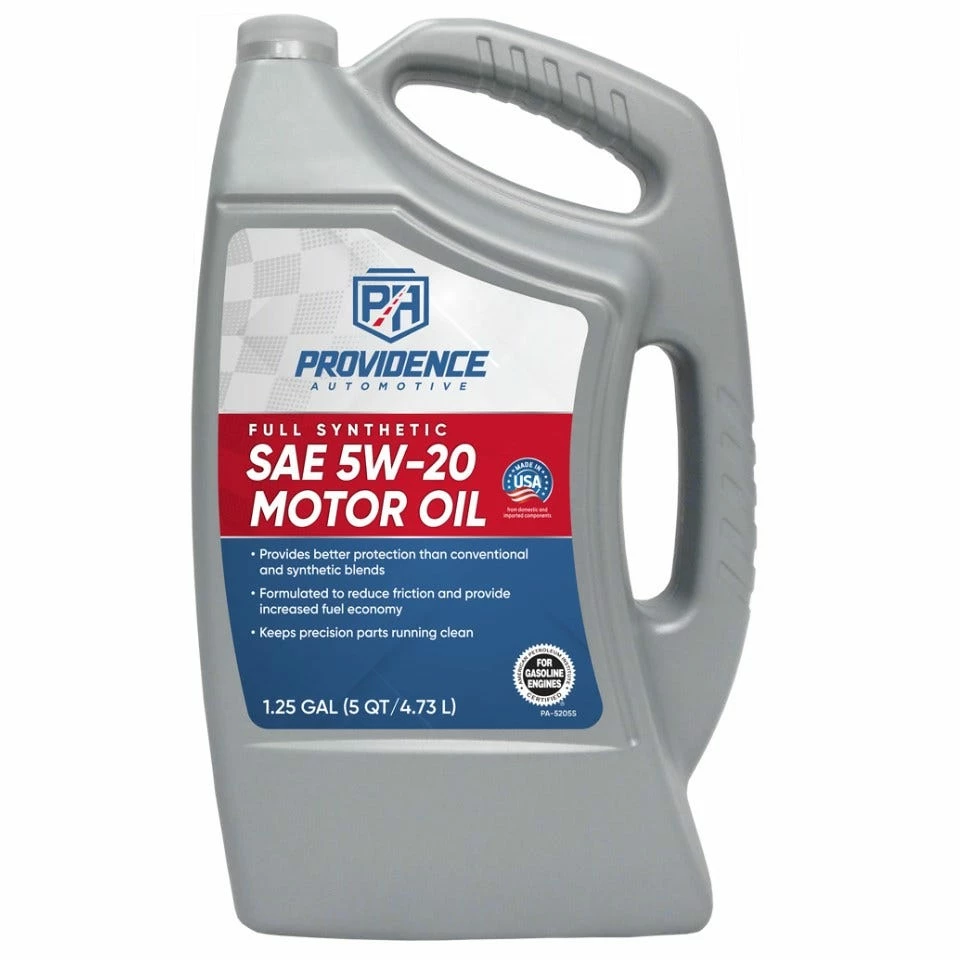 Providence Automotive Oil Full Synthetic 5W20, 5 Quart - PA-5205S - Motor Oil