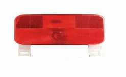 Optronics Red Rv Combination Tail Light, Driver Side With License Illuminator And Mounting Bracket, White Base - Accessories & Gear