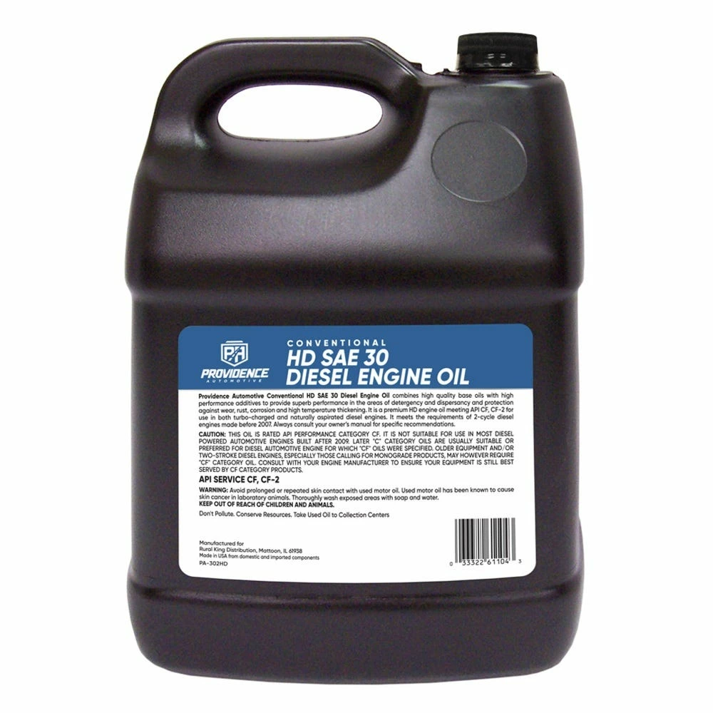 Providence Automotive All-Fleet Oil 30WT Motor Oil, 2 Gallon - PA-302HD - Image 2