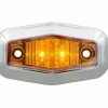 Optronics 2-Led Yellow Mini Surface Mount Marker/Clearance Light Kit With Chrome Bezel - Accessories & Gear