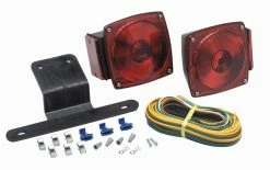 Optronics Stud Surface Universal Mount Stop/Turn/Tail Light Kit With License Plate Bracket And 20Ft Harness - Accessories & Gear