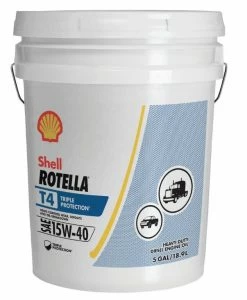 Shell Rotella T4 15W-40 Heavy Duty Motor Oil, 5 Gallon Bucket -550045128U