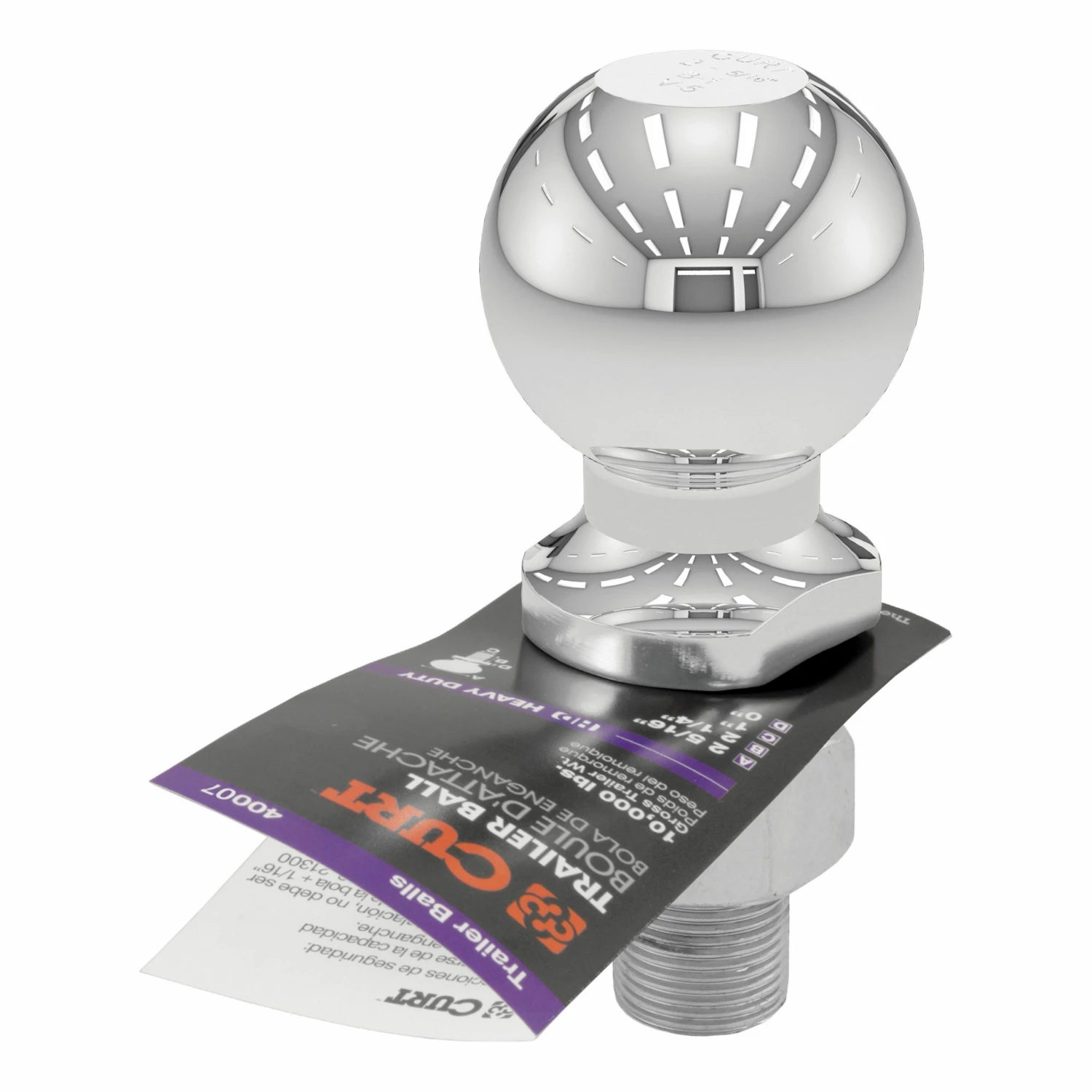 Curt Ball 2 5/16 Inch x 1 Inch x 2 1/4 Inch 40007 - Hitch Pins, Clips & Accessories