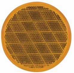 Optronics Yellow 3" Round Self Adhesive Reflector, Retail Clam - Accessories & Gear