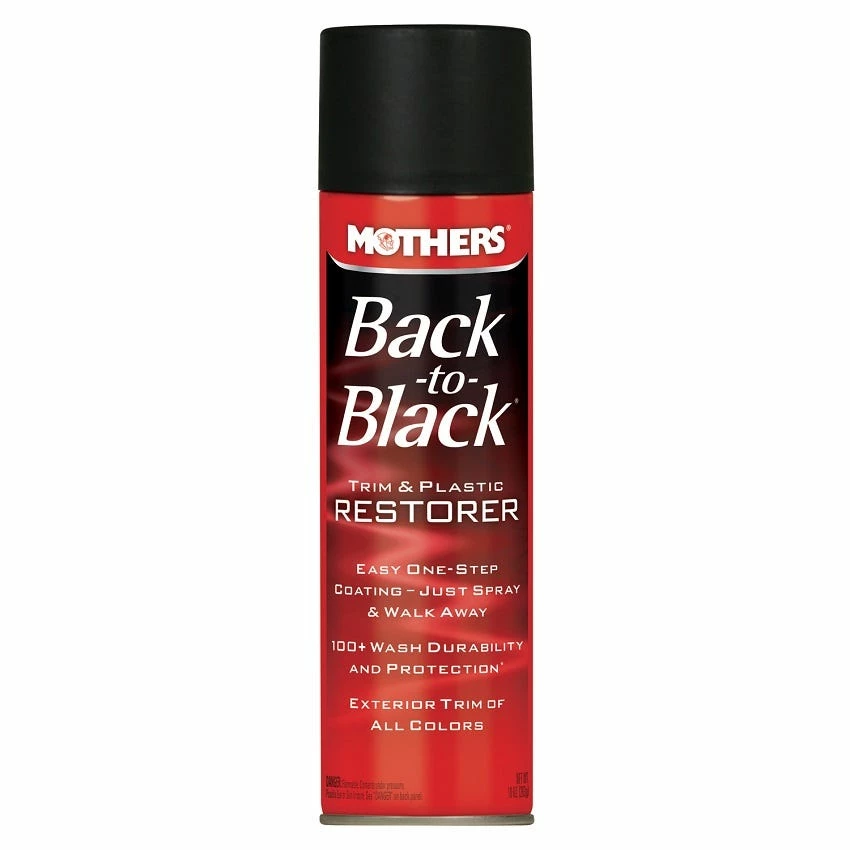 Mothers Back-to-Black Trim & Plastic Restorer 10 oz Aerosol - 6110 - Vehicle Cleaners - Image 2
