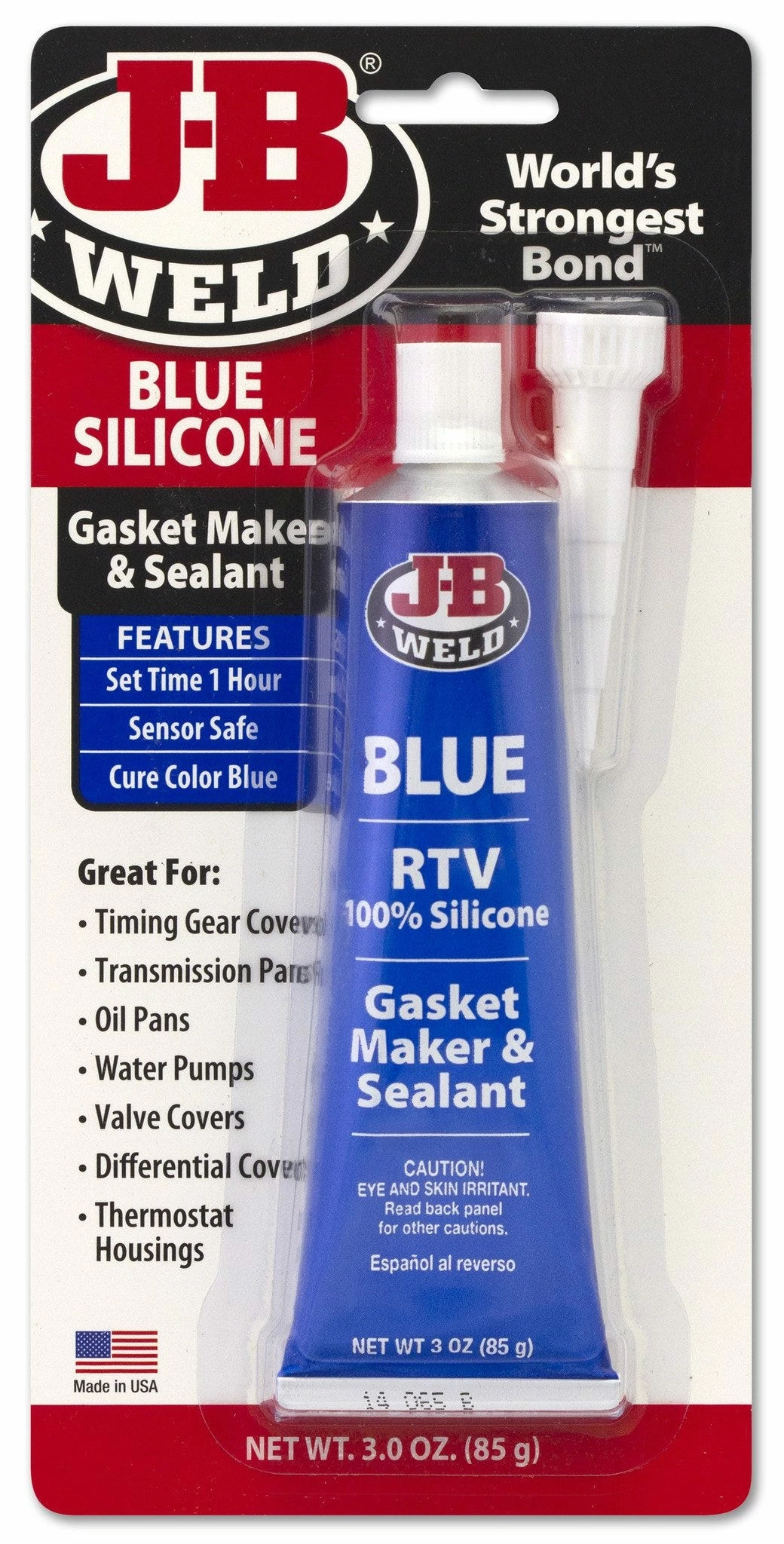 J.B. Weld J-B Weld Blue RTV Silicone Gasket Maker and Sealant, 3 oz. - 31316 - Adhesives