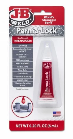J.B. Weld J-B Weld Perma-Lock Red Threadlocker, 6 ml - 27106 - Adhesives