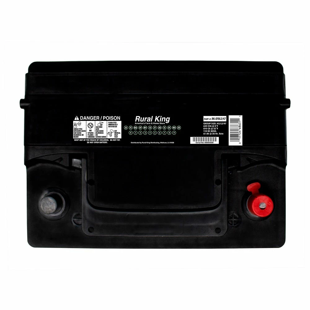 Rural King Premium EFB Automoitive Battery - Rural King-EFBL2/47 - Batteries & Accessories - Image 2