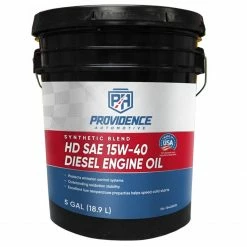 Providence Automotive Synthetic Blend HD SAE 15W-40 Diesel Engine Oil, 5 Gallon -Â PA-15405HD - Motor Oil