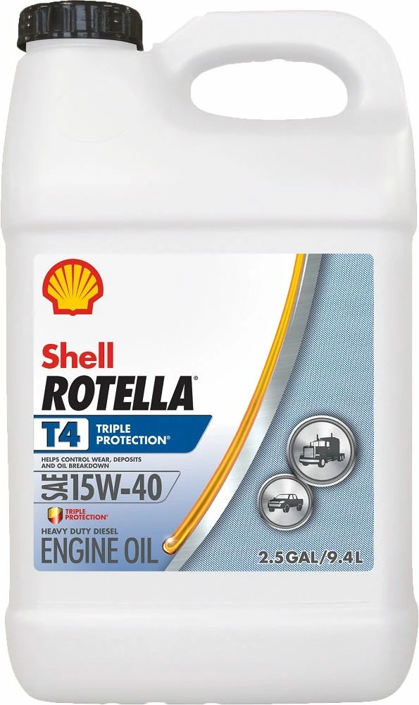 Shell Rotella T4 15W40 Heavy Duty Diesel Oil, 2.5 Gallon -550045127 - Motor Oil