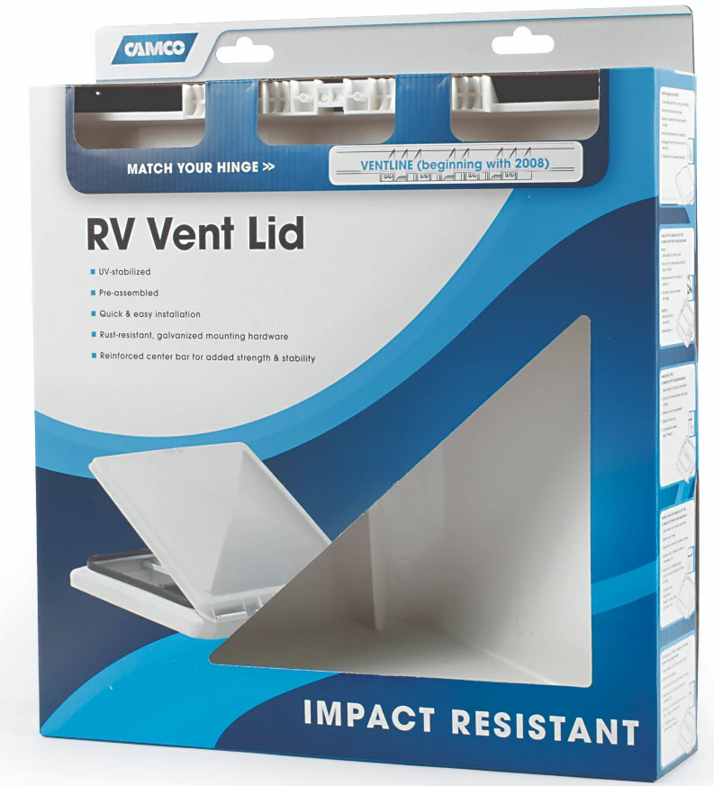 Camco Vent Lid - Ventline ft 08 and Up - White 40151 - Accessories - Image 2