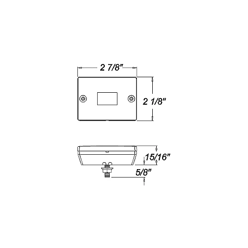 Optronics Square Amber LED Marker/Clearance Light Reflex with Stud Mount - MCL36AS - LED Lights - Image 2